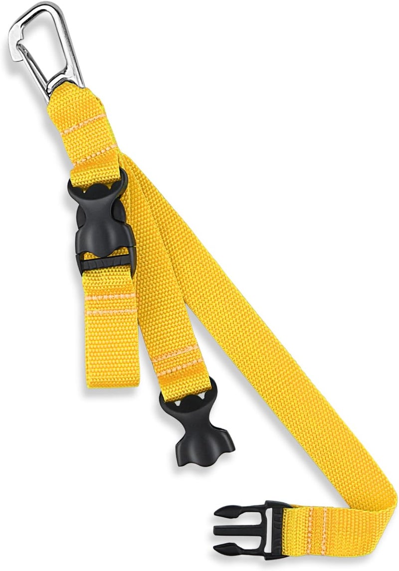 Owekfifv Scuba Fin & Mask Holder, Diving BC Fins Keeper and Mask Clip with Two Quick-release Loop Lanyard Webbing Strap - Image 1